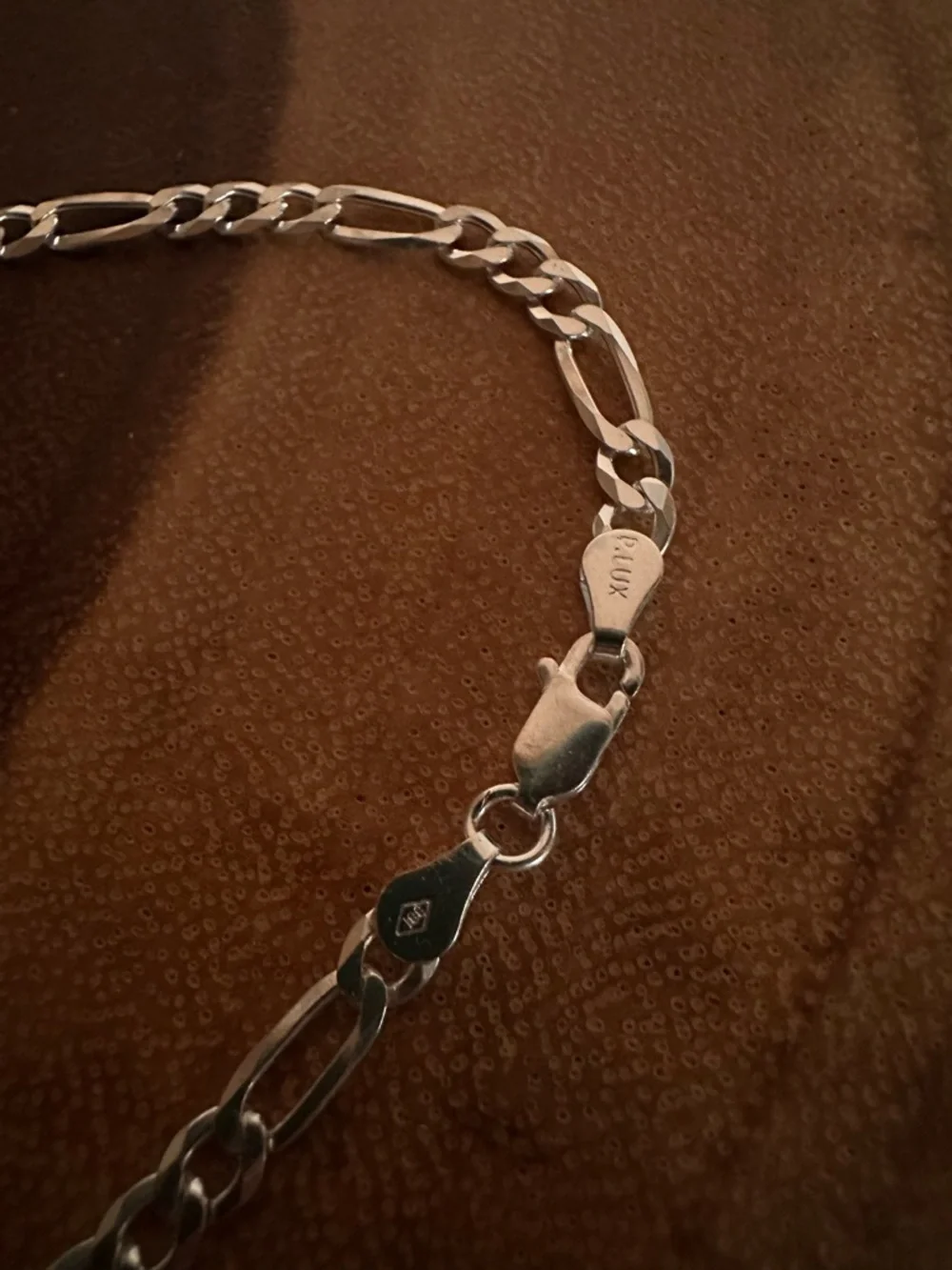 Men's 3mm Figaro Sterling Silver Chain Bracelet